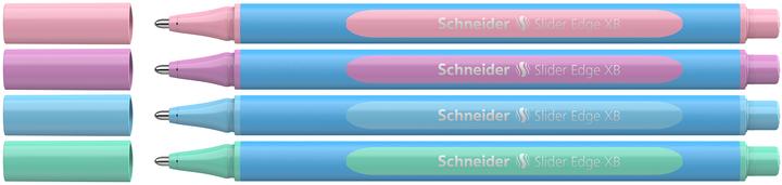 Actual product image Schneider Biros Slider Edge Pastel XB PU=4 pieces (rose/lilac/blue/mint) Blister (Mint, Blue, Lilac, Rose, 4 x)