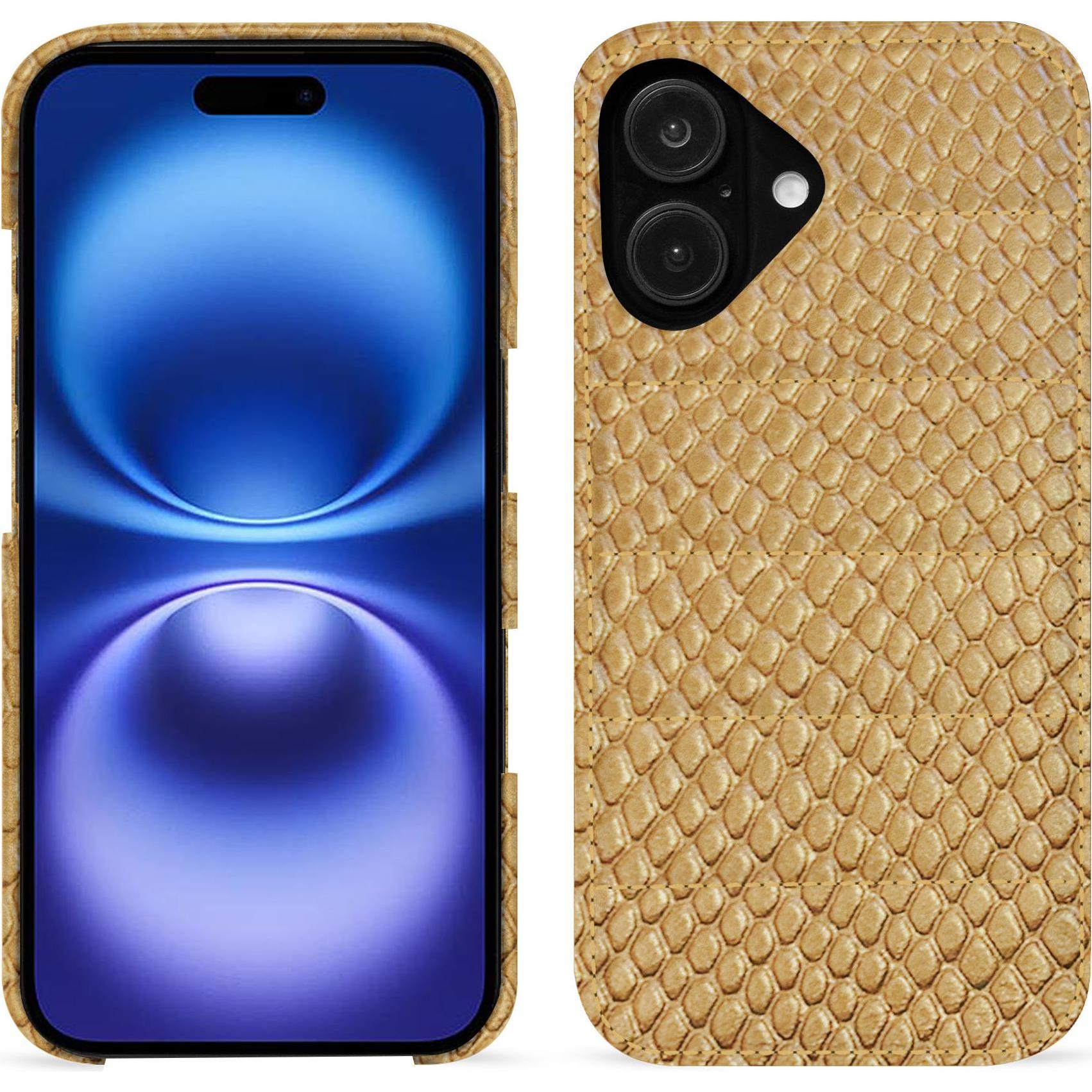 Noreve Lederschutzhülle (Apple iPhone 16), Smartphone Hülle, Beige