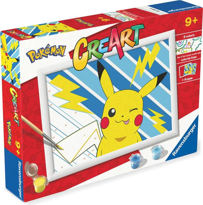 Actual product image Ravensburger CreArt - Painting by numbers - Cheeky Pikachu