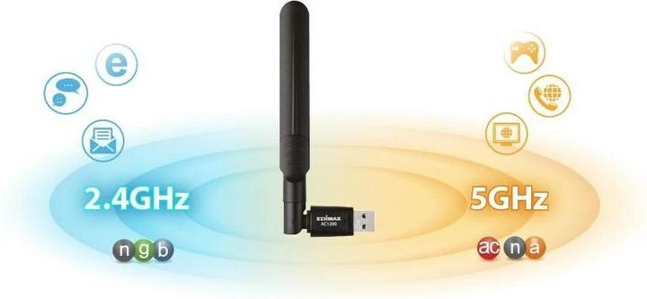 Produktbild edimax WLAN-AC USB-Stick EW-7822UAD, MU-MIMO (USB 3.0)