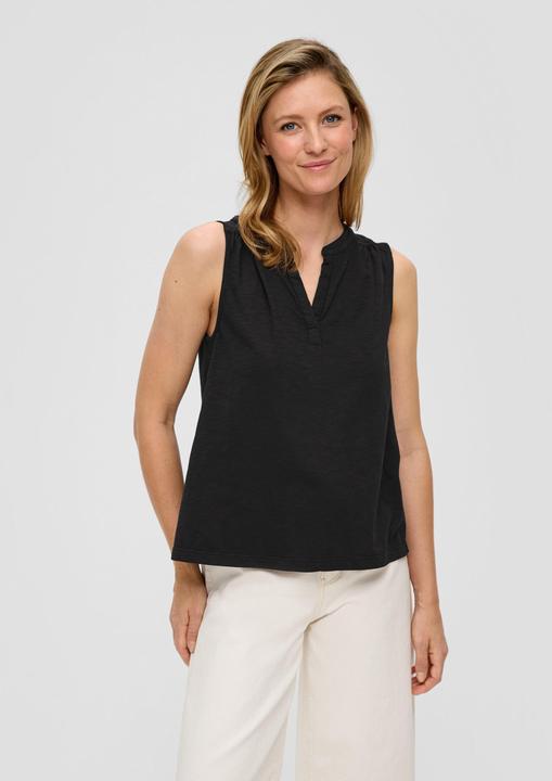 Actual product image S.Oliver T-Shirt Ärmelloses Shirt mit Tunika-Ausschnitt und Garment Dye (36)