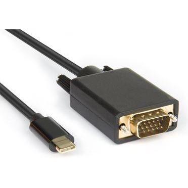 Hamlet XVAUC-VGA20 cavo e adattatore video 2 m USB tipo-C VGA (D-Sub) Nero, Convertitore