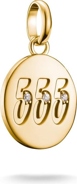 Immagine prodotto Thomas Sabo Charm-Anhänger Engelzahl 555 mit Steinen Connect vergoldet (Argento 925)