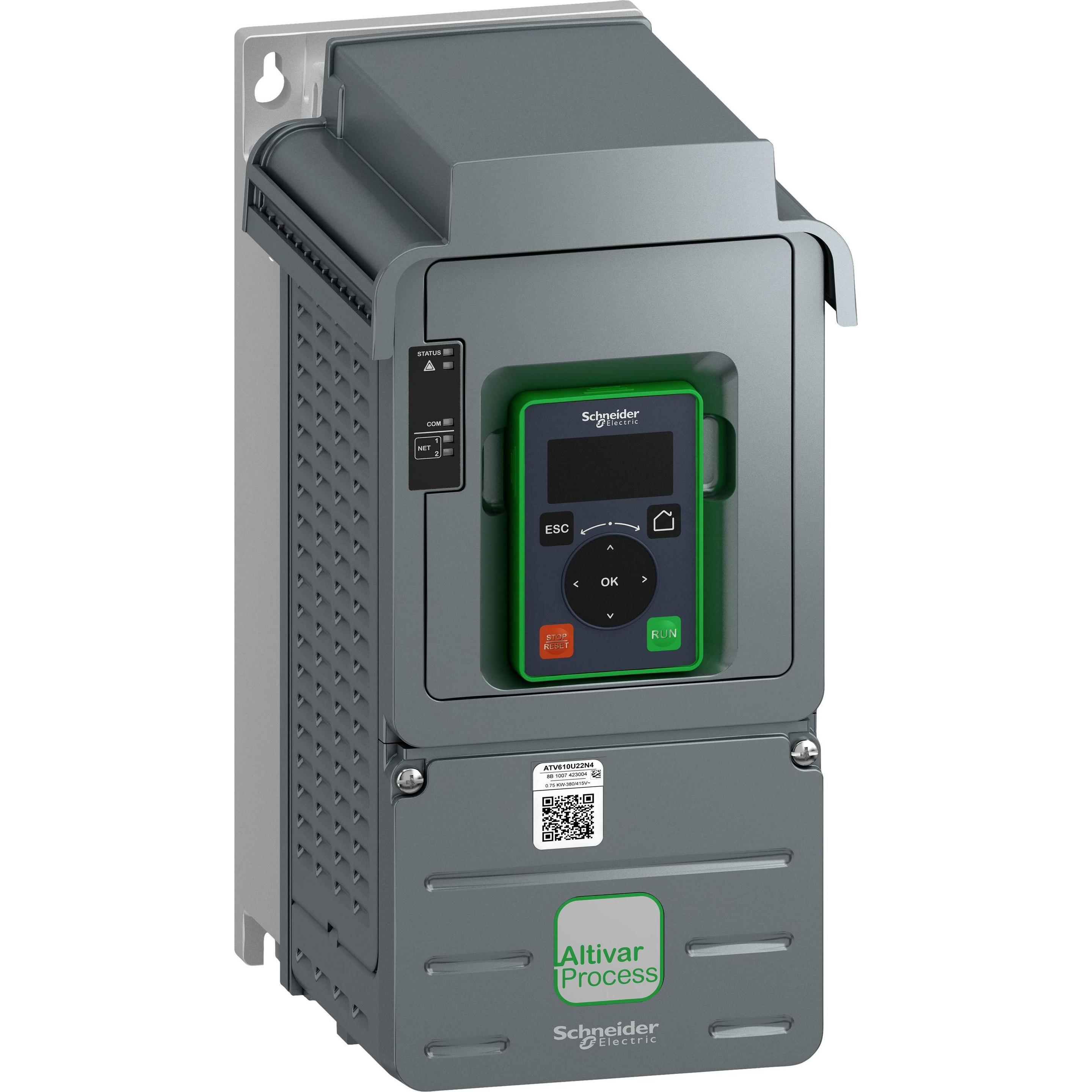 Schneider, Convertitore di frequenza, Inverter, Easy Altivar 610, 2,2kW, 380-460V AC, IP20 ATV610U22N4