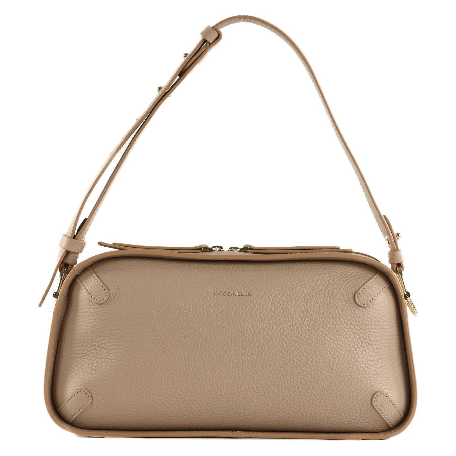 Coccinelle, Damen, Handtasche, Maleta Shoulder Bag, Beige