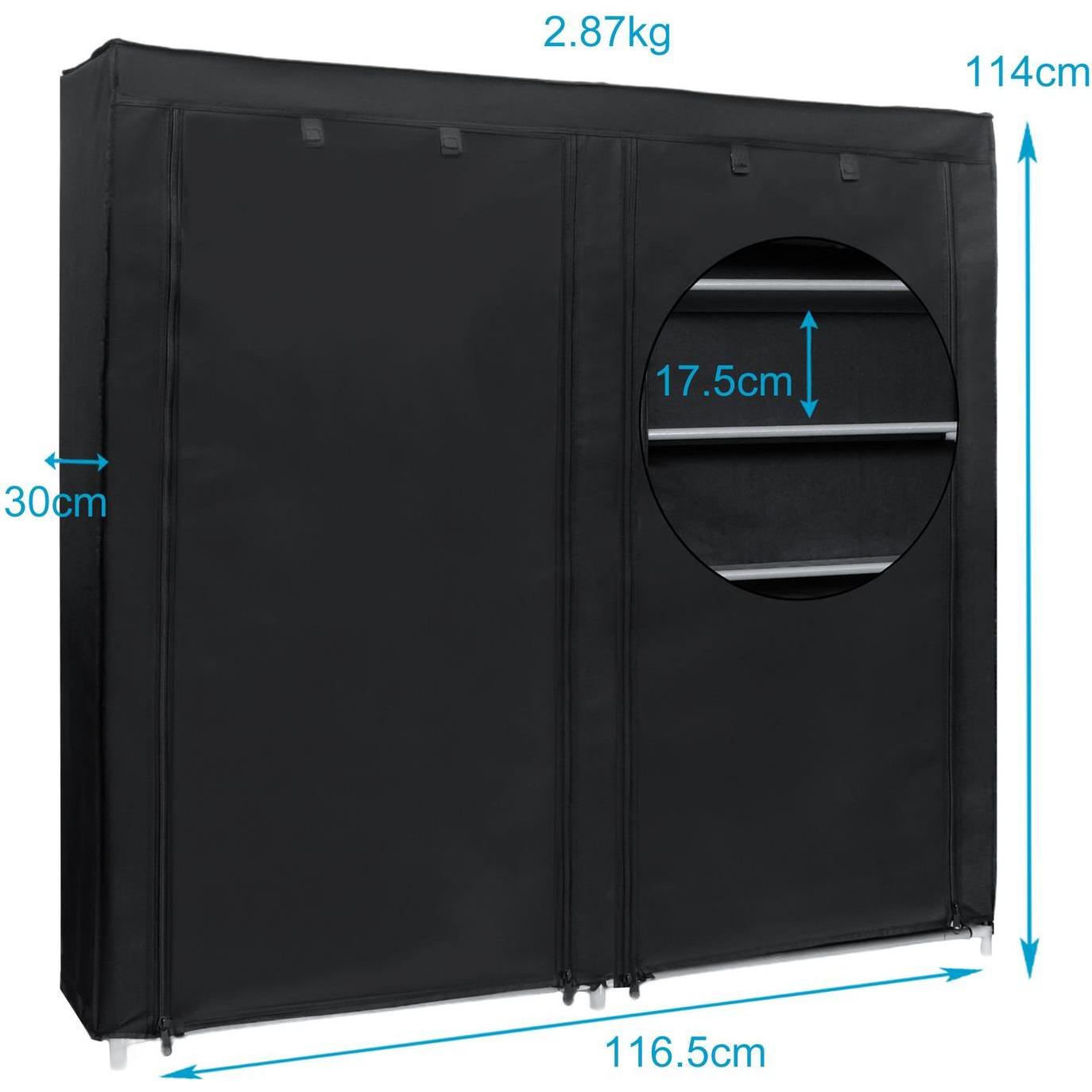 Thumbnail - Intirilife, Kleiderschrank, Faltschrank mit Reissverschluss