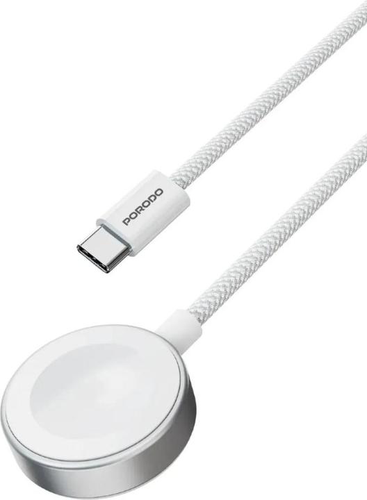 Produktbild Porodo Typ C geflochten + ABS (Unterstützung Samsung & Apple Watch) - Weiss