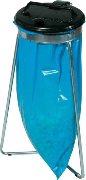 Produktbild Werth Müllsackständer für 1 St. 120-l-Müllsack, mit Gummiring, stationär, mit schwarzem Kunststoffedeck... (1 x, 120 l)