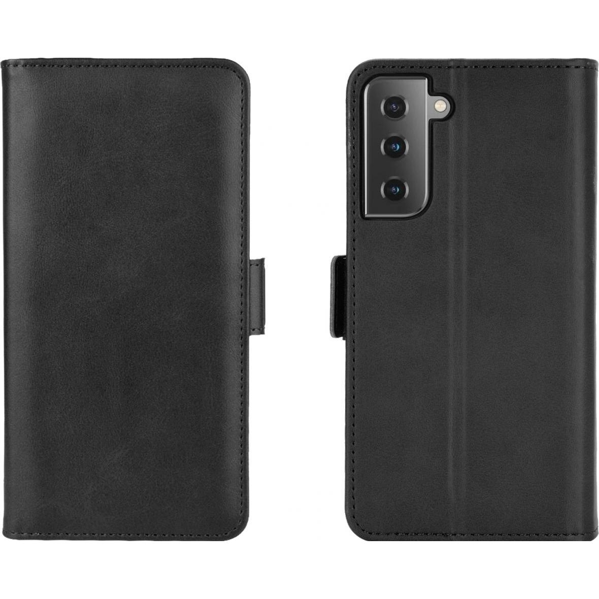 Screenguard Samsung Galaxy S21 CardLounge Lederhülle (Samsung Galaxy S21), Smartphone Hülle, Schwarz