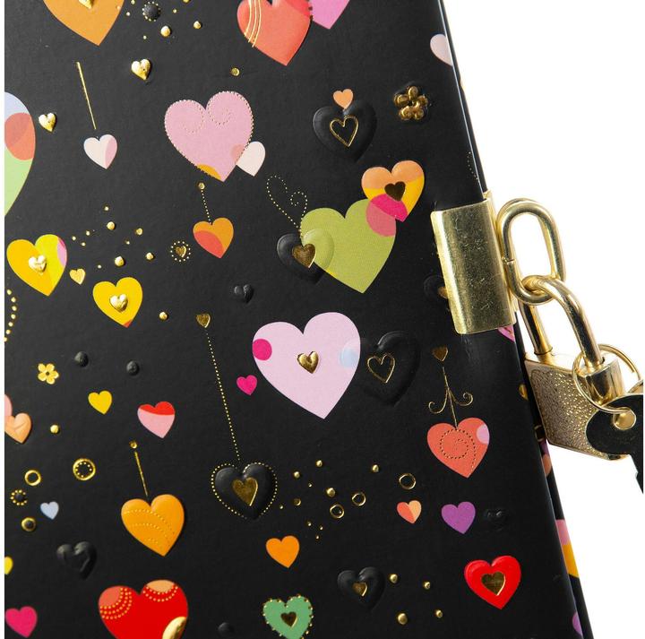 Actual product image Goldbuch Diary 16.5x16.5 96S. Heart dark (16.5 x 16.5 cm, Plain, Hardcover)
