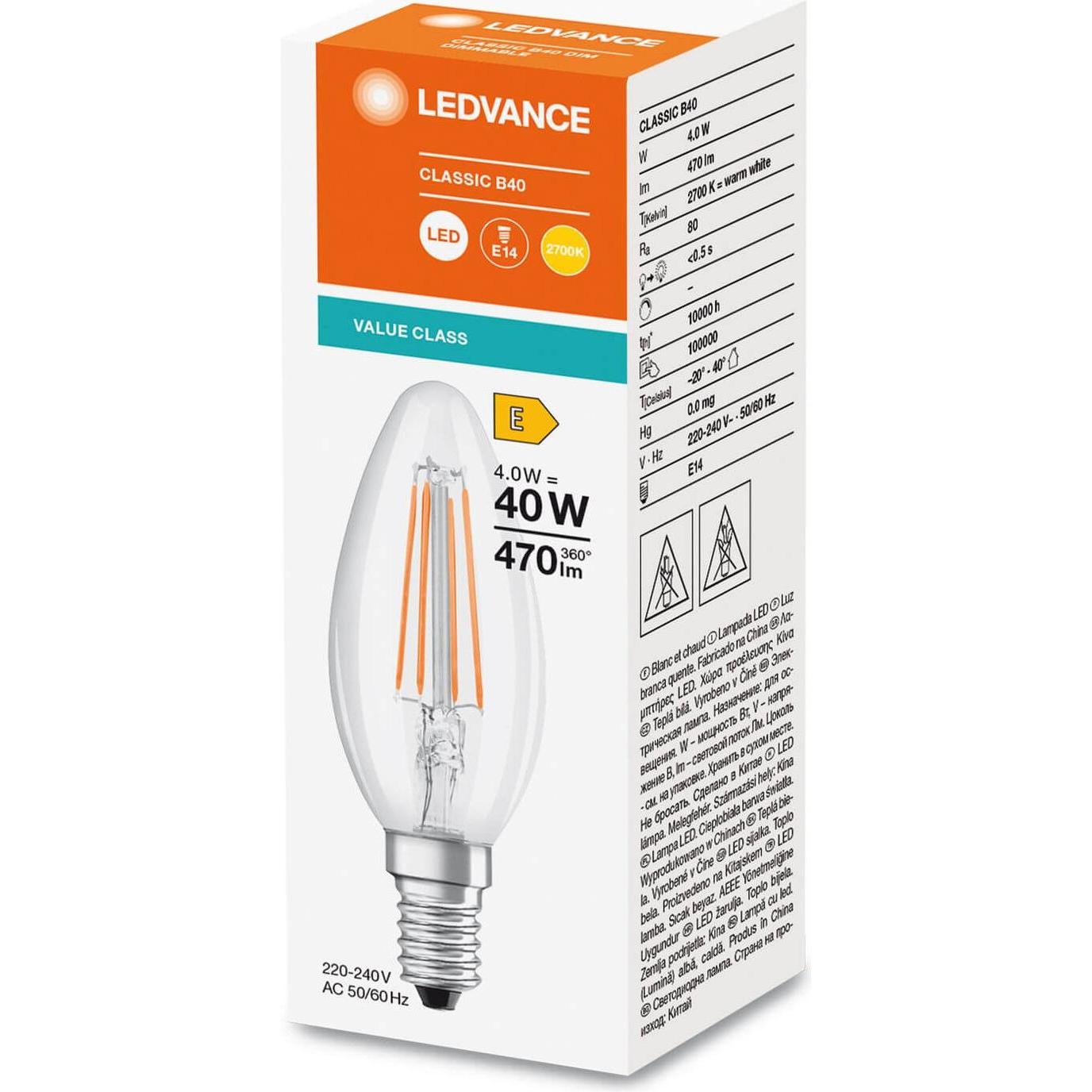 Thumbnail - Ledvance, Leuchtmittel, LED-Kerzenlampe (E14, 4 W, 470 lm, 1 x, E)