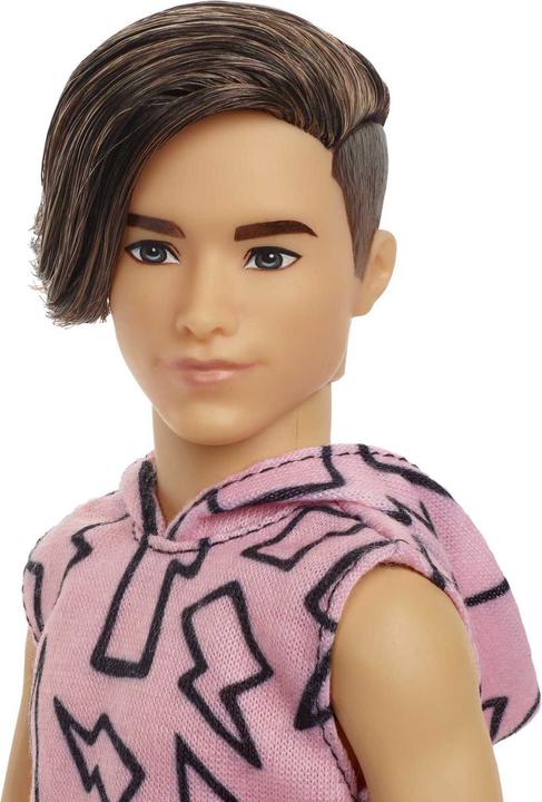 Produktbild Barbie Ken Fashionistas Puppe im Hoodie mit Blitzen, braune Haare, Hose, für Kinder von 3 bis 8 Jahren