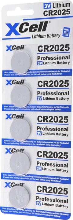Produktbild XCell Batterie 5er-Sparset CR2025 (5 Stk., CR2025, 170 mAh)