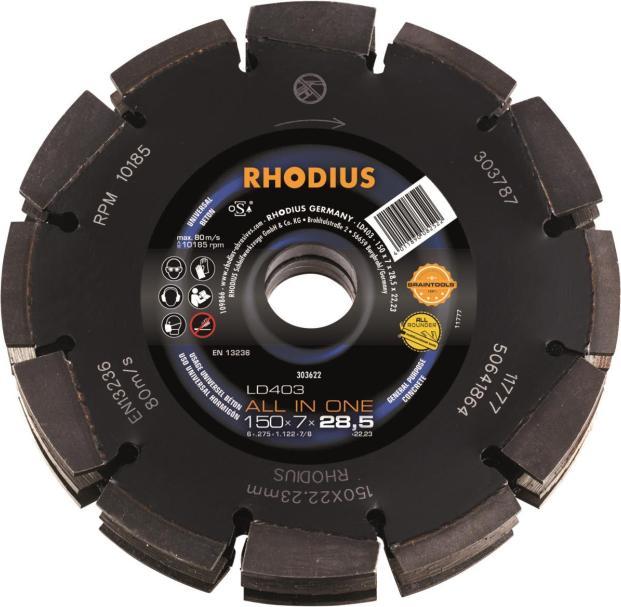 Actual product image Rhodius Diamond cutting discs LD403SALL IN ONE 150x22.23304505