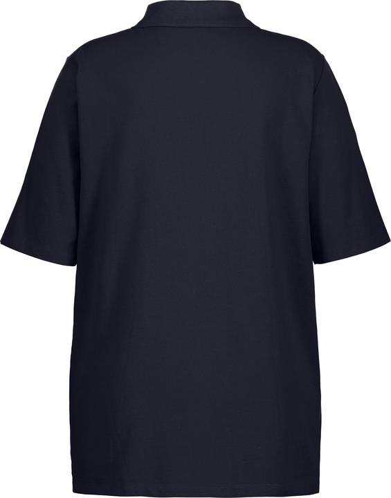Image du produit Ulla Popken Polo en maille piquée. Patte de boutonnage en velours. Manches courtes (46, 48)