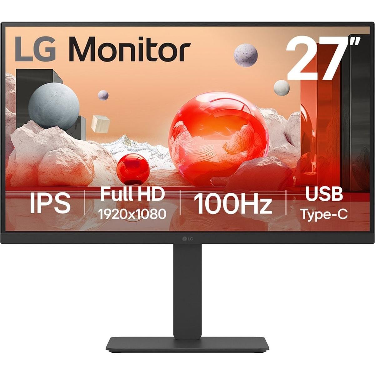 LG 27" 27BA650-B (1920 x 1080 Pixel, 27"), Monitor, Schwarz