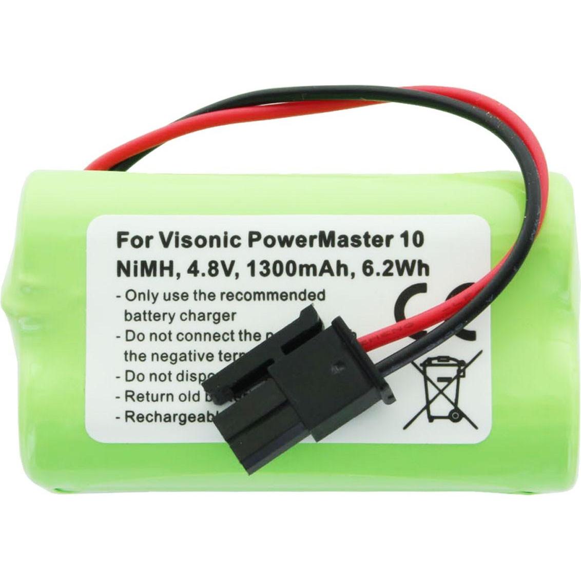 AccuCell 2000mAh Akku passend für Visonic PowerMaster 10 Akku-NiMH GP130AAM4YMX 4,8 Volt max. 9,6Wh (1 Stk., 2000 mAh, L...