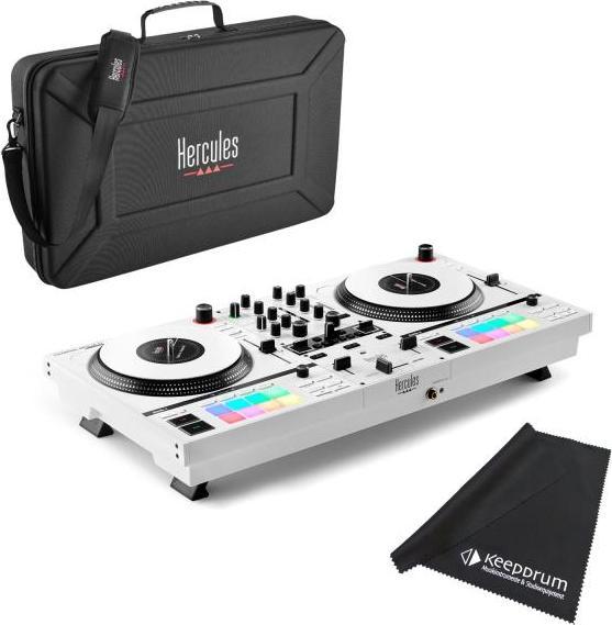 Hercules DJ Control Inpulse T-7 DJ-Controller Weiss mit Tasche und Tuch