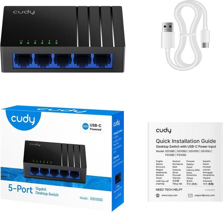 Actual product image Cudy GS105D (5 ports)