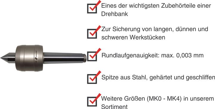 Actual product image Paulimot Präzisions-Highspeed-Körnerspitze mitlaufend, MK3
