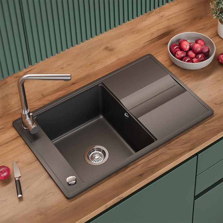 Actual product image Bergström Kyoto (Fitted sink with draining board, 78 cm, 50 cm)