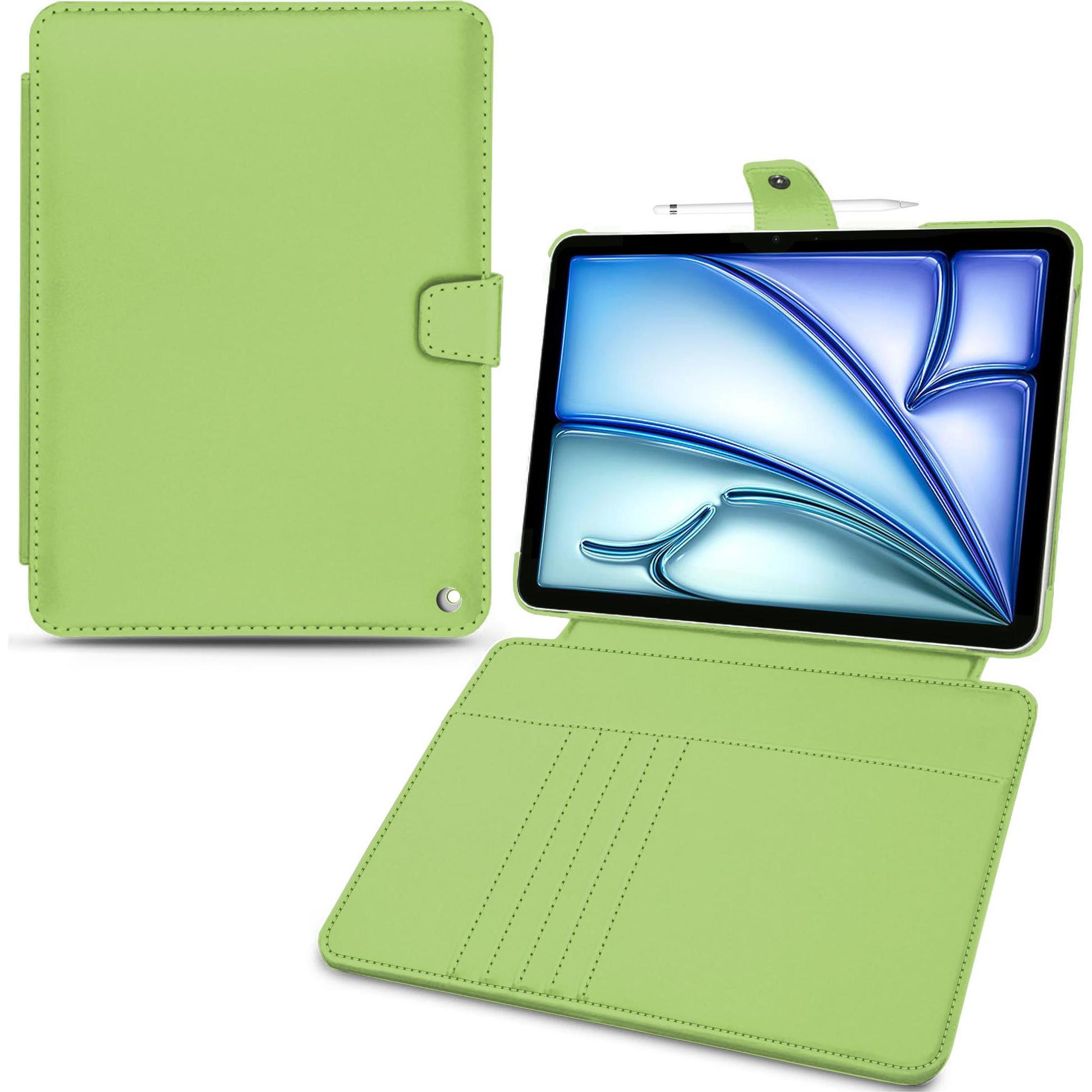 Noreve Lederschutzhülle Wallet (iPad Air 2022 (5. Gen), iPad Air 2020 (4. Gen)), Tablet Hülle, Grün
