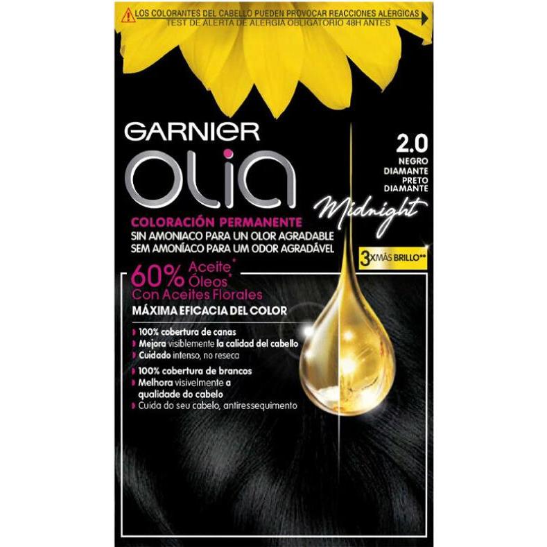 Garnier, Haarfarbe, Olia Haarfarbe 2.0 Black Diamond 60 g (Black Diamond)