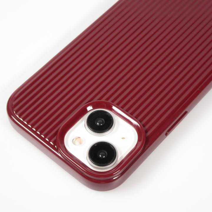 Produktbild PhoneLook Hülle Glänzendes Silikongel mit strukturierten Linien Bordeaux (Apple iPhone 15)