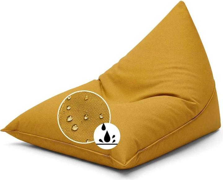 Produktbild Urbanara Sitzsack Basic-Outdoor Triangle, 300 l, Senfgelb