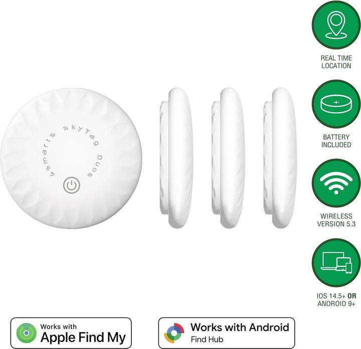 Produktbild 4smarts SkyTag Duos 4er Set (Android, iOS)