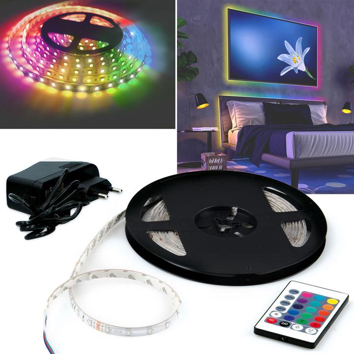 Image du produit Grundig Lot de 2 bandes LED, 3m, RGB, télécommande incluse (300 cm, Intérieur)
