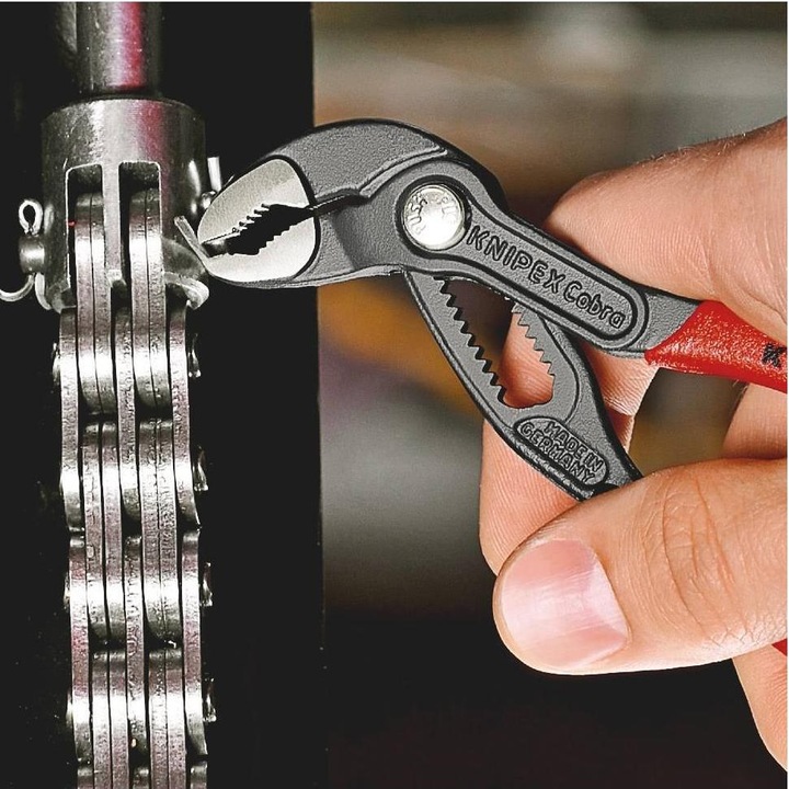 Immagine prodotto Knipex Cobra Pinza regolabile di nuova generazione per tubi e dadi 87 01 125 (125 mm)