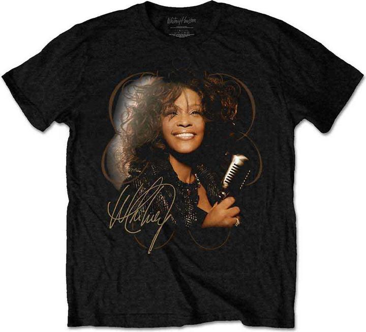 Whitney Houston Vintage Mic Photo