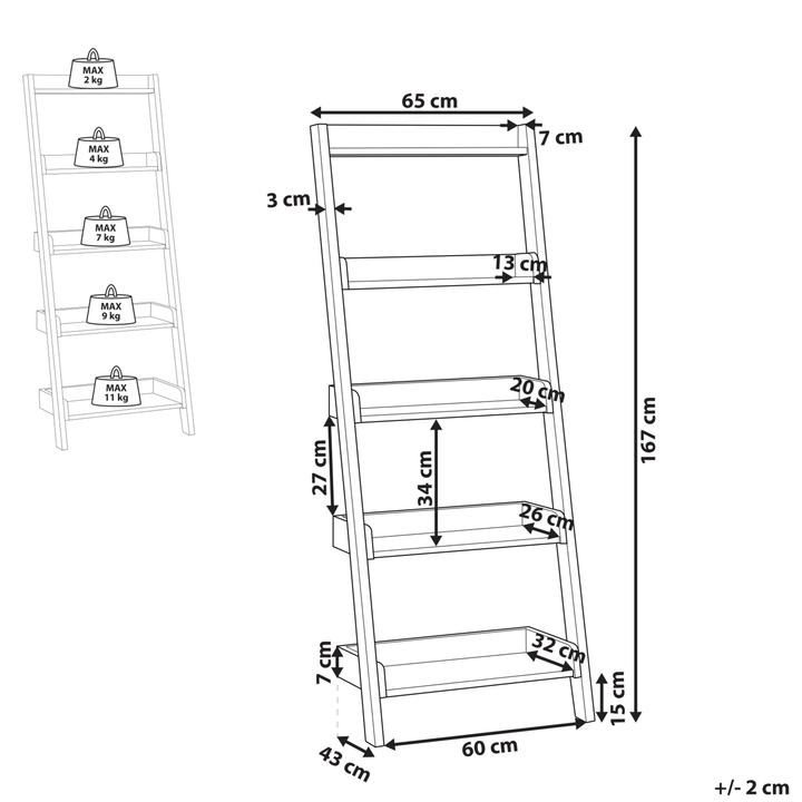 Produktbild Beliani Mobile Trio (65 x 43 x 167 cm)