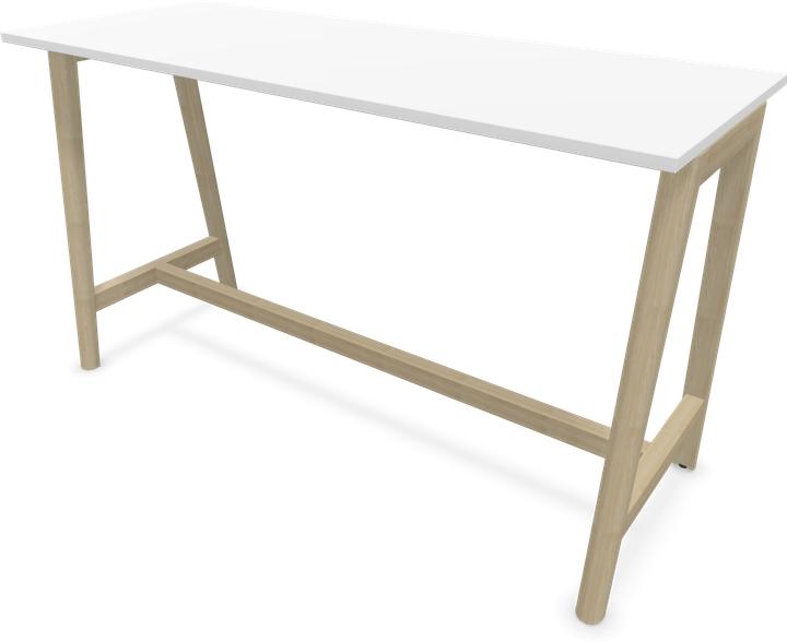 Ash natural light grey stained, White