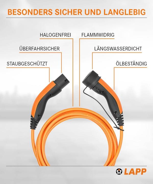 Produktbild Lapp Mobility EV-TYP2 (Typ 2, 7.40 kW, 32 A, 5 m)