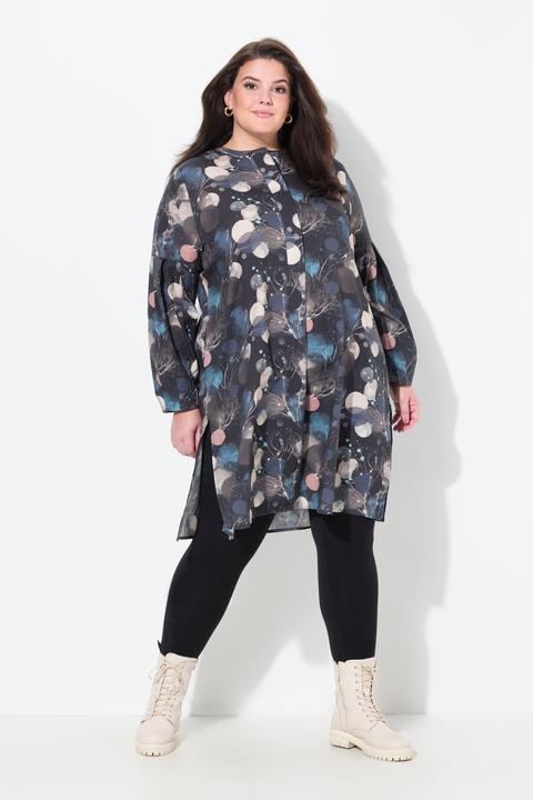 Produktbild Ulla Popken Longbluse, A-Linie, Rundhals, Langarm (50, 52)