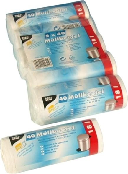 Produktbild Papstar Mlleimerbeutel HDPE, 18 Liter, weiá (40 x, 18 l)