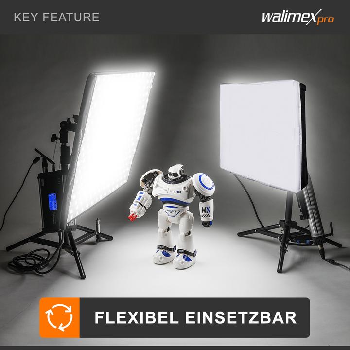 Produktbild Walimex pro Flex LED Bi Color Leuchtmatte Set inkl. Softbox 100W Flächenleuchte (Flächenleuchte)