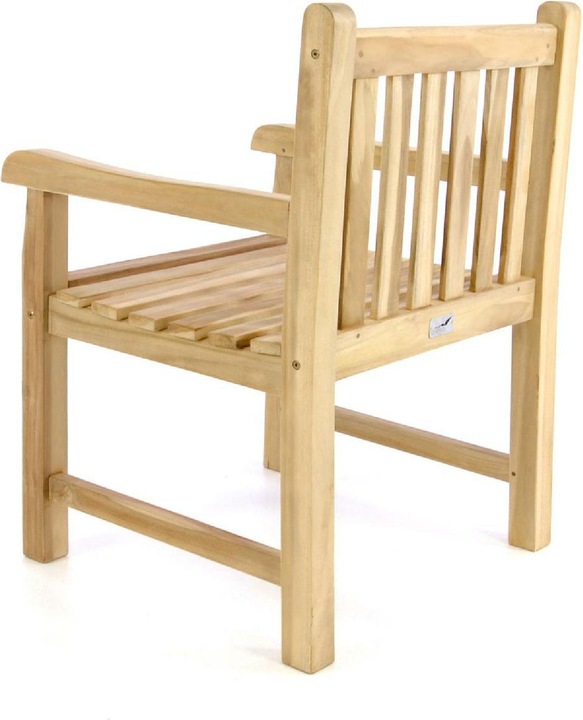Actual product image VCM Gartenstuhl Gartensessel Landhaus Teak Holz unbehandelt stilvoll
