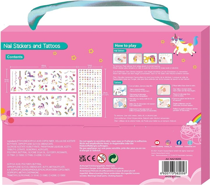 Produktbild Avenir Nagelsticker/Tattoos - Einhorn