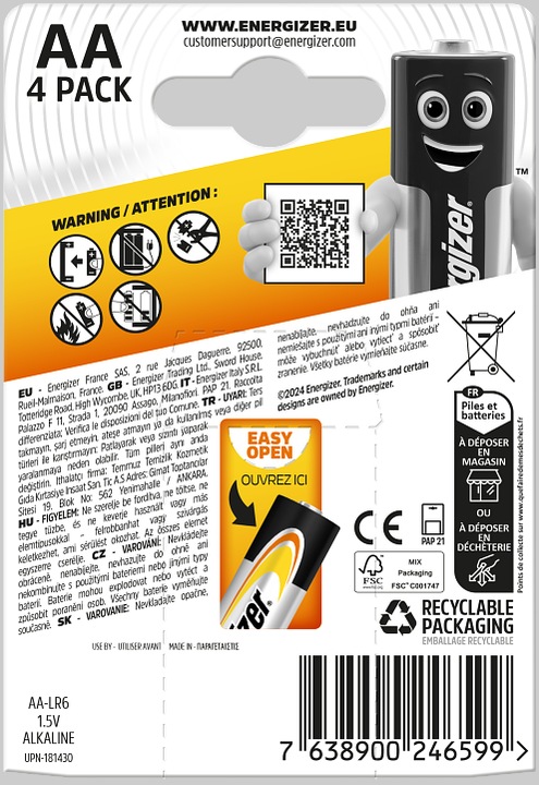 Actual product image Energizer Alkaline Power (4 pcs., AA)
