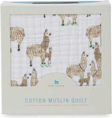 Image du produit little unicorn Cotton Muslin Quilt - Llama (120 x 120 cm)