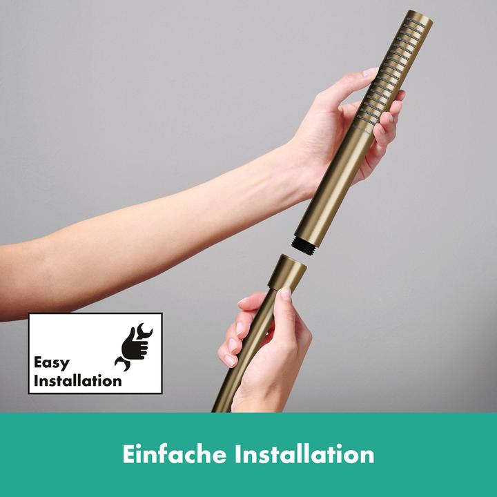 Produktbild hansgrohe Unica Duschstange S Puro 90 cm, Easy Slide Duschkopfhalter, Isiflex Duschschlauch 160 cm