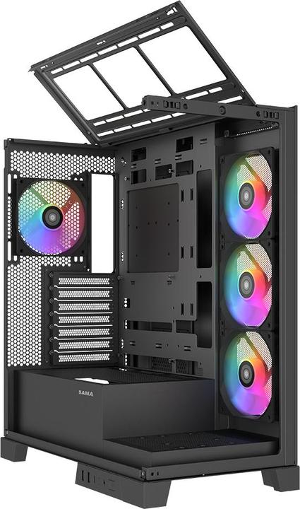Produktbild Sama Gears V50, Black ATX Mid-tower Case (ATX, Micro ATX (mATX), Mini-ITX)