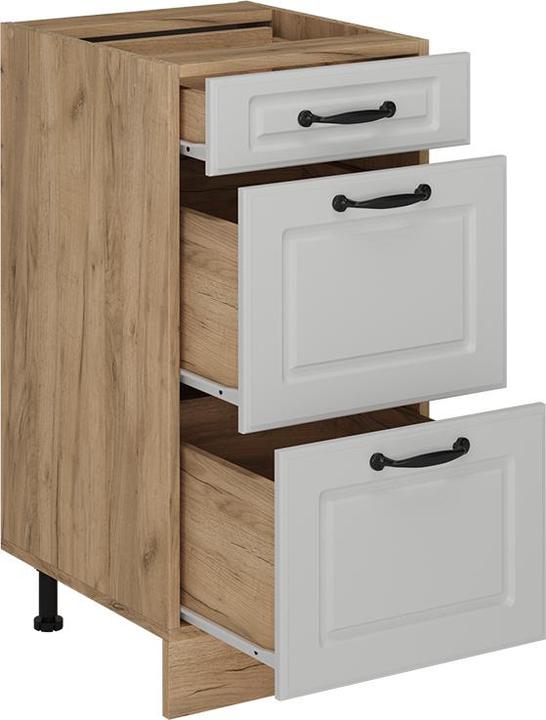 Goldkraft Eiche, Marble-Weiss, Weiss, Weiss Landhaus