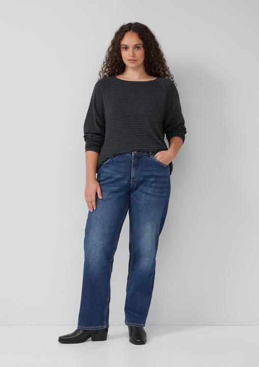 Produktbild S.Oliver Strickpullover Pullover mit Strukturmuster aus Viskosemix (50)