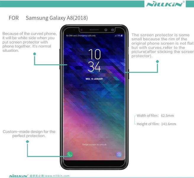 Actual product image Nillkin Super Clear Series (1 pcs., Samsung Galaxy A8 (2018))