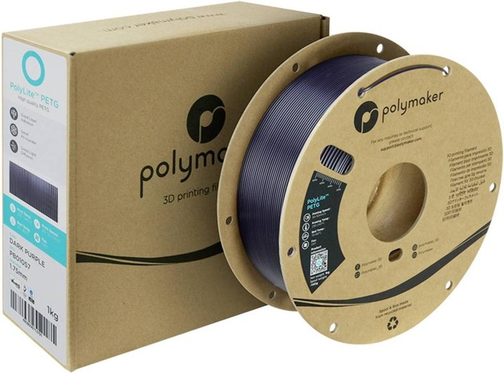 Produktbild Polymaker PolyLite PETG (PETG, 1.75 mm, 1000 g, Violett)