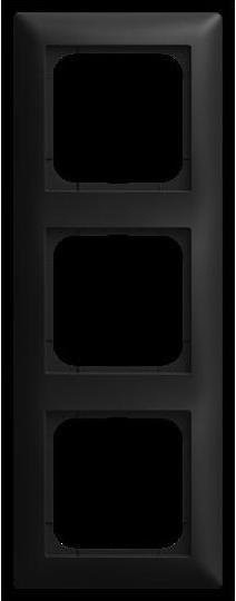 Actual product image Busch-Jaeger Abdeckrahmen 3-fach Rahmen 1723-915 Busch-balance SI schwarz matt